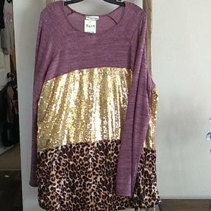 Long sleeve plus blouse